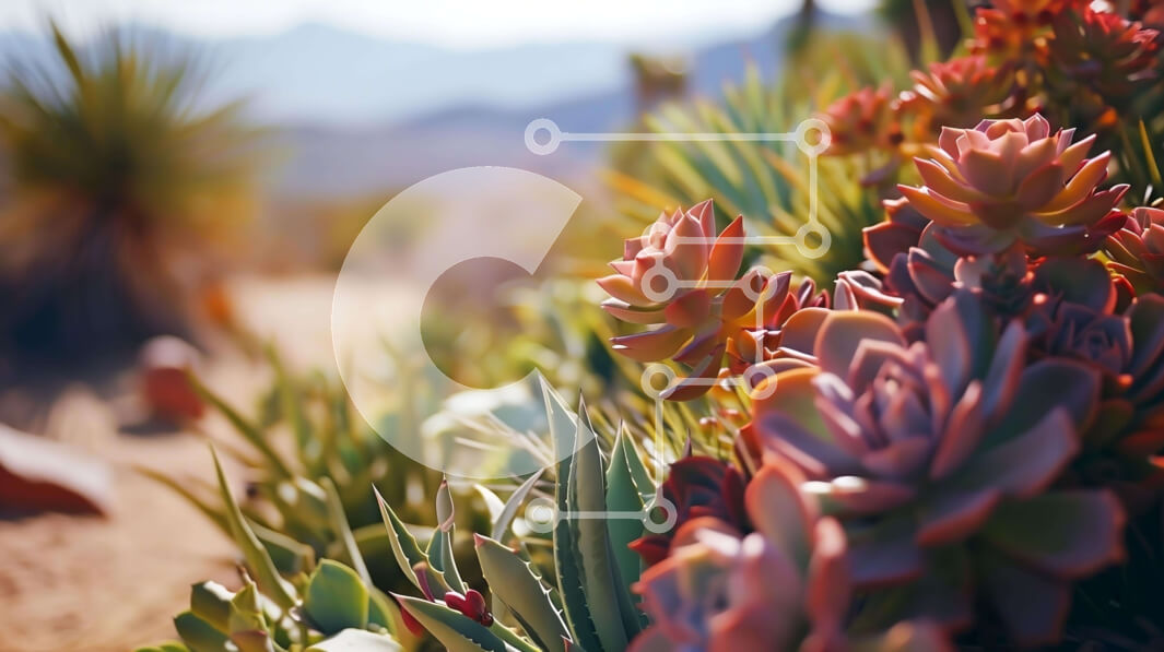 Intra Συλλεκτικό Ξύλινο Παζλ Plywood  4mm - Vibrant Desert Succulent Plants Group Σε Ξύλινο Κουτί - Διαστάσεις: 10x10 cm – 25 κομμάτια