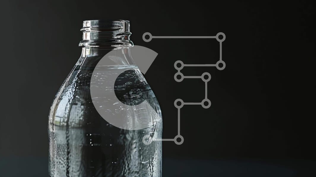 Intra Συλλεκτικό Ξύλινο Παζλ Plywood  4mm - Διαυγές γυάλινο μπουκάλι νερό σε μαύρο τραπέζι Σε Ξύλινο Κουτί - Διαστάσεις: 10x10 cm – 25 κομμάτια