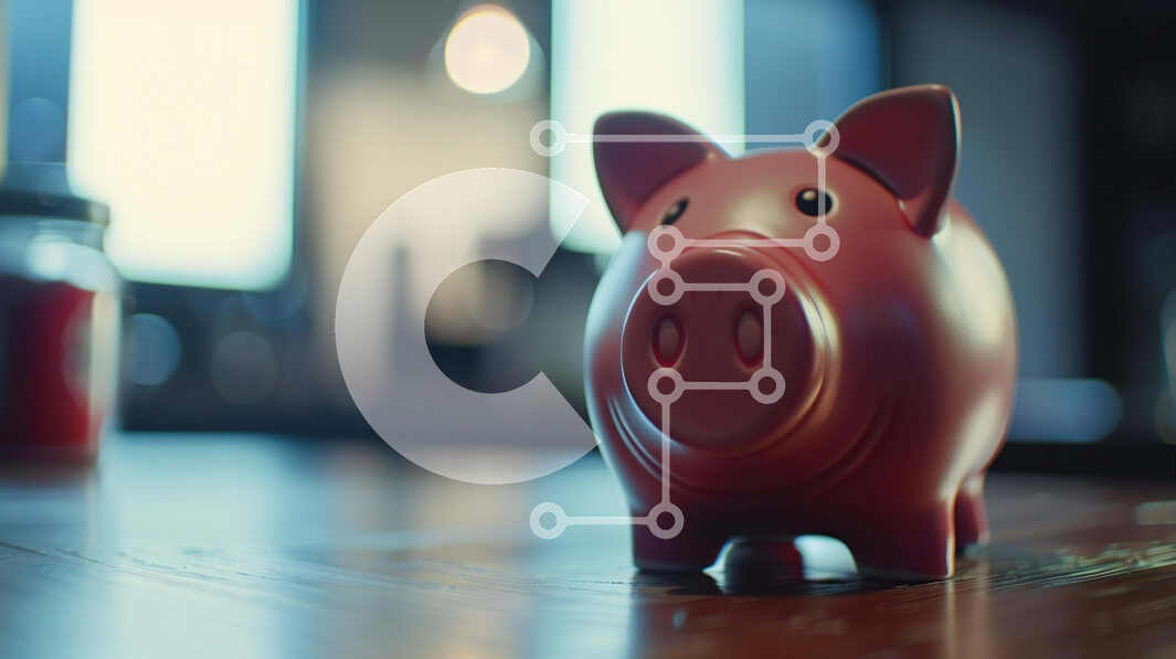 Intra Συλλεκτικό Ξύλινο Παζλ Plywood  4mm - Κόκκινος κουμπαράς σε ξύλινο τραπέζι Σε Ξύλινο Κουτί - Διαστάσεις: 10x10 cm – 25 κομμάτια