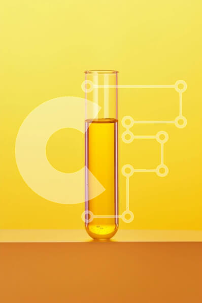 Intra Συλλεκτικό Ξύλινο Παζλ Plywood  4mm - Γυάλινο ποτήρι με κίτρινο υγρό σε πορτοκαλί φόντο Σε Ξύλινο Κουτί - Διαστάσεις Puzzle: 10x10 cm – 25 κομμάτια