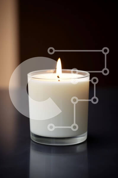 Intra Συλλεκτικό Ξύλινο Παζλ Plywood  4mm - Αναμμένο κερί στο τραπέζι Σε Ξύλινο Κουτί - Διαστάσεις Puzzle: 10x10 cm – 25 κομμάτια