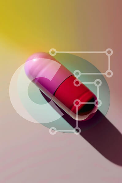 Intra Συλλεκτικό Ξύλινο Παζλ Plywood  4mm - Πολύχρωμο χάπι στον κύκλο - έννοια φαρμάκων Σε Ξύλινο Κουτί - Διαστάσεις Puzzle: 10x10 cm – 25 κομμάτια