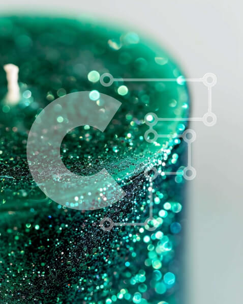 Intra Συλλεκτικό Ξύλινο Παζλ Plywood  4mm - Κομψή λαμπάδα με πράσινη γκλίτερ διακόσμηση Σε Ξύλινο Κουτί - Διαστάσεις Puzzle: 10x10 cm – 25 κομμάτια