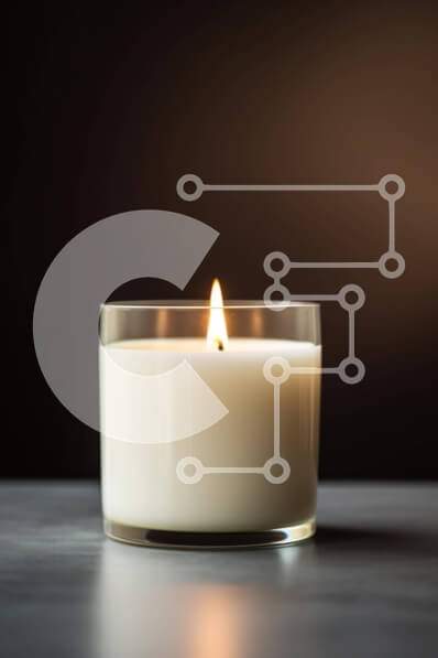 Intra Συλλεκτικό Ξύλινο Παζλ Plywood  4mm - Αναμμένο κερί σε άδειο ποτήρι Σε Ξύλινο Κουτί - Διαστάσεις Puzzle: 10x10 cm – 25 κομμάτια