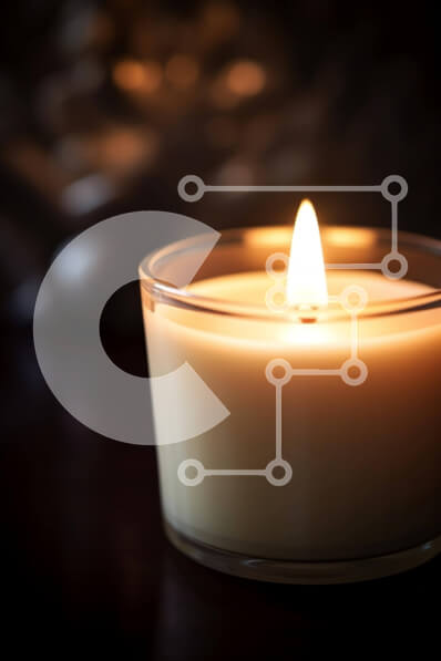 Intra Συλλεκτικό Ξύλινο Παζλ Plywood  4mm - Αναμμένο κερί σε βράχους Σε Ξύλινο Κουτί - Διαστάσεις Puzzle: 10x10 cm – 25 κομμάτια