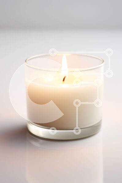 Intra Συλλεκτικό Ξύλινο Παζλ Plywood  4mm - Αναμμένο κερί σε γυάλινο δοχείο Σε Ξύλινο Κουτί - Διαστάσεις Puzzle: 10x10 cm – 25 κομμάτια