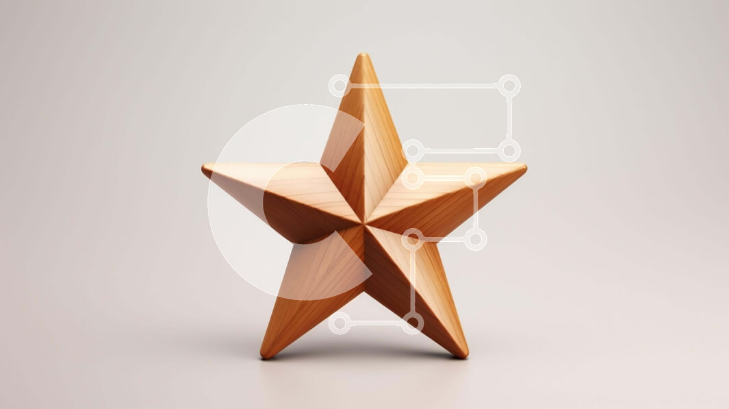 Intra Συλλεκτικό Ξύλινο Παζλ Plywood  4mm - Ξύλινο γλυπτό αστεριών σε λευκό φόντο Σε Ξύλινο Κουτί - Διαστάσεις: 10x10 cm – 25 κομμάτια