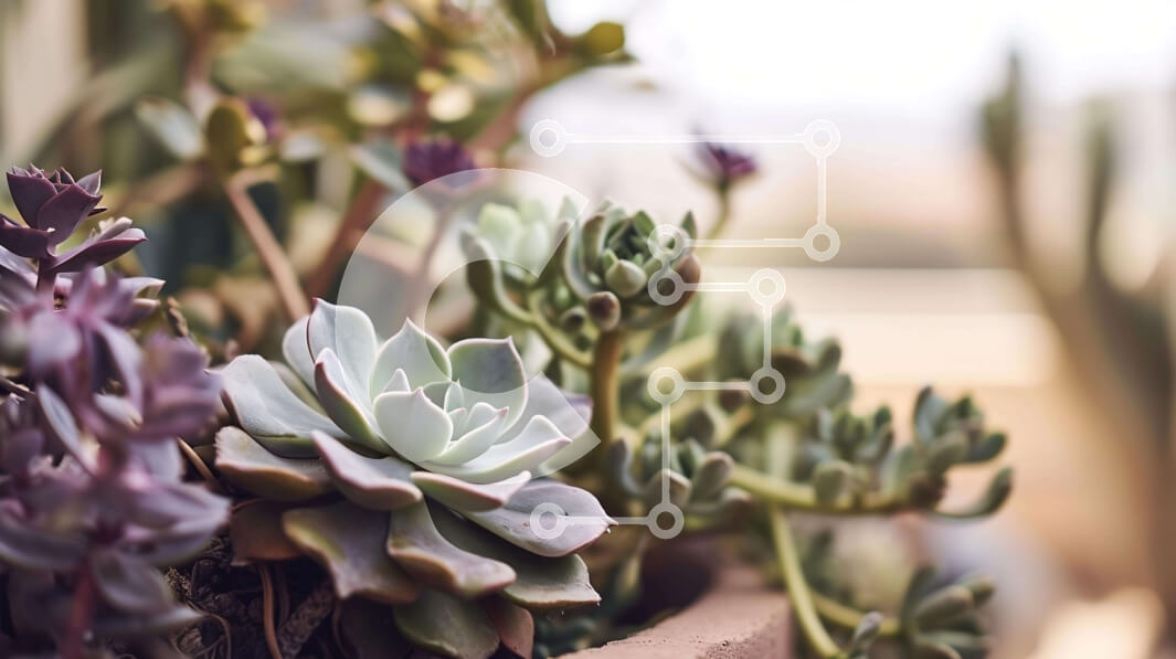 Intra Συλλεκτικό Ξύλινο Παζλ Plywood  4mm - Διάφορα παχύφυτα στη συλλογή φυτών σε γλάστρες Σε Ξύλινο Κουτί - Διαστάσεις: 10x10 cm – 25 κομμάτια