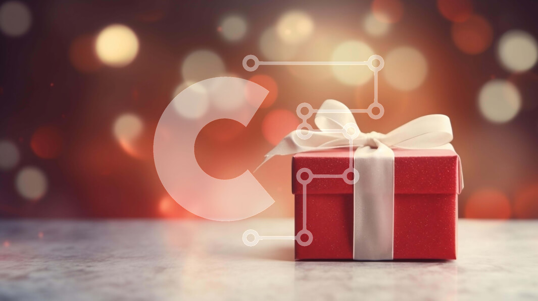 Intra Συλλεκτικό Ξύλινο Παζλ Plywood  4mm - Εορταστικό κόκκινο κουτί δώρου με λευκή κορδέλα Σε Ξύλινο Κουτί - Διαστάσεις: 10x10 cm – 25 κομμάτια