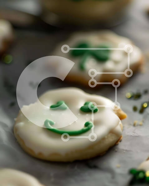 Intra Συλλεκτικό Ξύλινο Παζλ Plywood  4mm - Μπισκότα του Αγίου Πατρικίου με χαμογελαστά πρόσωπα και τριφύλλια Σε Ξύλινο Κουτί - Διαστάσεις: 10x10 cm – 25 κομμάτια