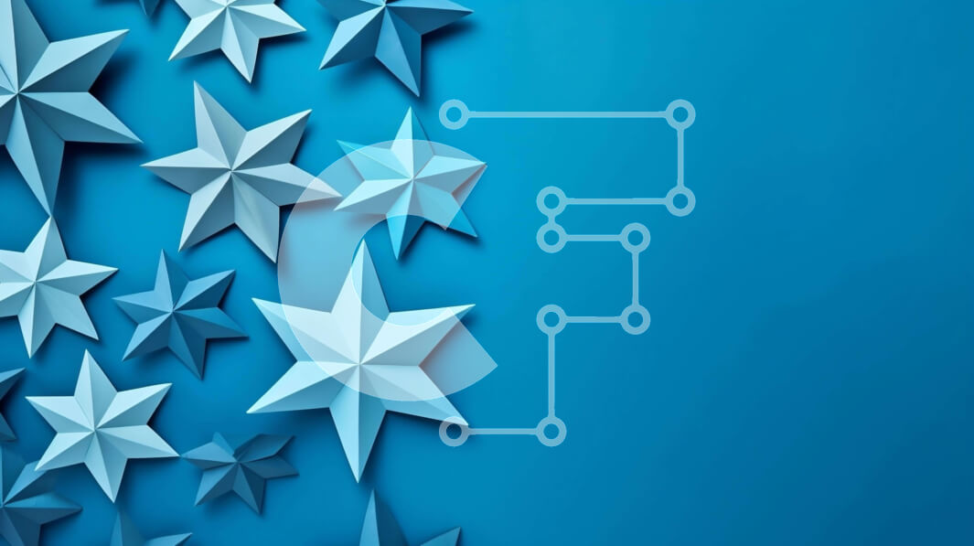 Intra Συλλεκτικό Ξύλινο Παζλ Plywood  4mm - Μπλε φόντο με αστέρια Origami Σε Ξύλινο Κουτί - Διαστάσεις Puzzle: 10x10 cm – 25 κομμάτια