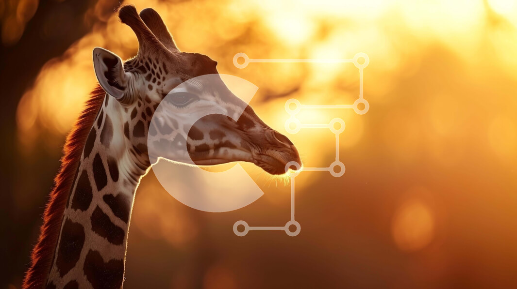 Intra Συλλεκτικό Ξύλινο Παζλ Plywood  4mm - Καμηλοπάρδαλη στη φύση Σε Ξύλινο Κουτί - Διαστάσεις: 10x10 cm – 25 κομμάτια