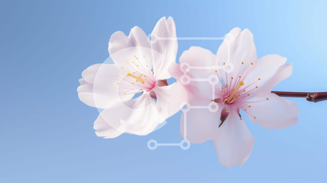 Intra Συλλεκτικό Ξύλινο Παζλ Plywood  4mm - Ροζ λουλούδια σε κλαδί με μπλε ουρανό Σε Ξύλινο Κουτί - Διαστάσεις: 10x10 cm – 25 κομμάτια