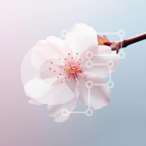 Intra Συλλεκτικό Ξύλινο Παζλ Plywood  4mm - Ροζ λουλούδι στο έλατο Σε Ξύλινο Κουτί - Διαστάσεις: 10x10 cm – 25 κομμάτια