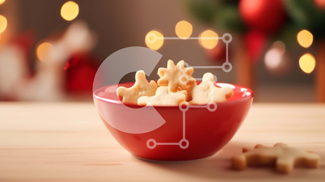 Intra Συλλεκτικό Ξύλινο Παζλ Plywood  4mm - Γιορτινά μπισκότα σε σχήμα νιφάδων χιονιού Σε Ξύλινο Κουτί - Διαστάσεις: 10x10 cm – 25 κομμάτια