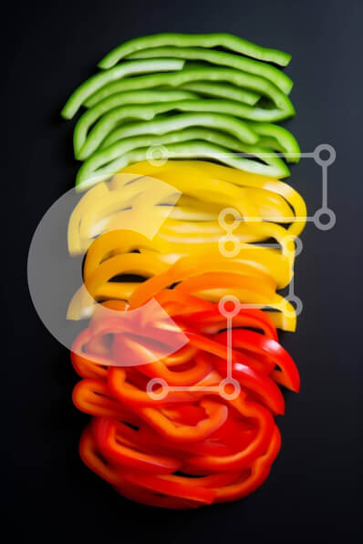 Σετ των 2 Intra Συλλεκτικό Ξύλινο Παζλ Plywood  4mm - Σύνθεση πολύχρωμες πιπεριές Σε Ξύλινο Κουτί - Διαστάσεις: 10x10 cm – 25 κομμάτια