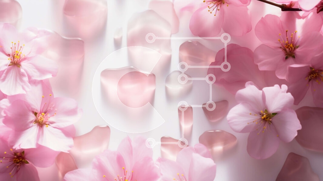 Intra Συλλεκτικό Ξύλινο Παζλ Plywood  4mm - Ροζ λουλούδια σε λευκό φόντο με κομμάτια γυαλιού Σε Ξύλινο Κουτί - Διαστάσεις Puzzle: 10x10 cm – 25 κομμάτια