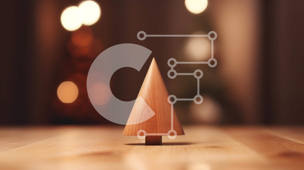 Intra Συλλεκτικό Ξύλινο Παζλ Plywood  4mm - Μικρό ξύλινο χριστουγεννιάτικο δέντρο σε ένα ημιτελές τραπέζι Σε Ξύλινο Κουτί - Διαστάσεις: 10x10 cm – 25 κομμάτια