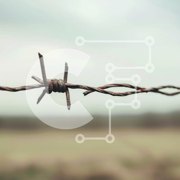 Intra Συλλεκτικό Ξύλινο Παζλ Plywood  4mm - Σκουριασμένα συρματοπλέγματα στη φύση Σε Ξύλινο Κουτί - Διαστάσεις: 10x10 cm – 25 κομμάτια