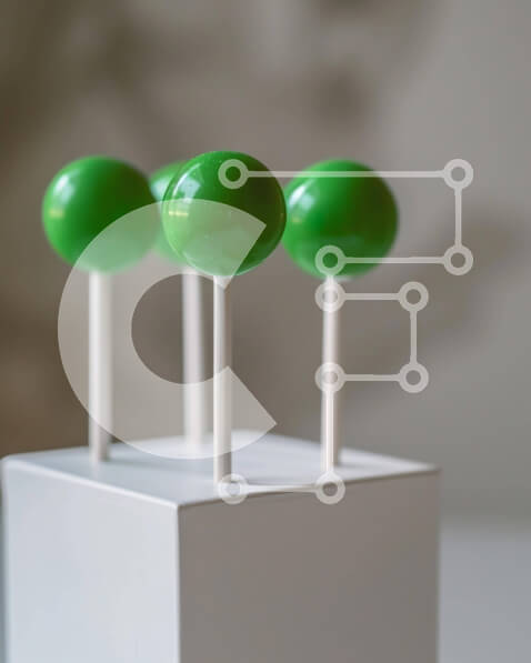 Σετ των 2 Intra Συλλεκτικό Ξύλινο Παζλ Plywood  4mm - Πράσινα γλειφιτζούρια σε λευκό κύβο με καραμέλες Σε Ξύλινο Κουτί - Διαστάσεις: 10x10 cm – 25 κομμάτια