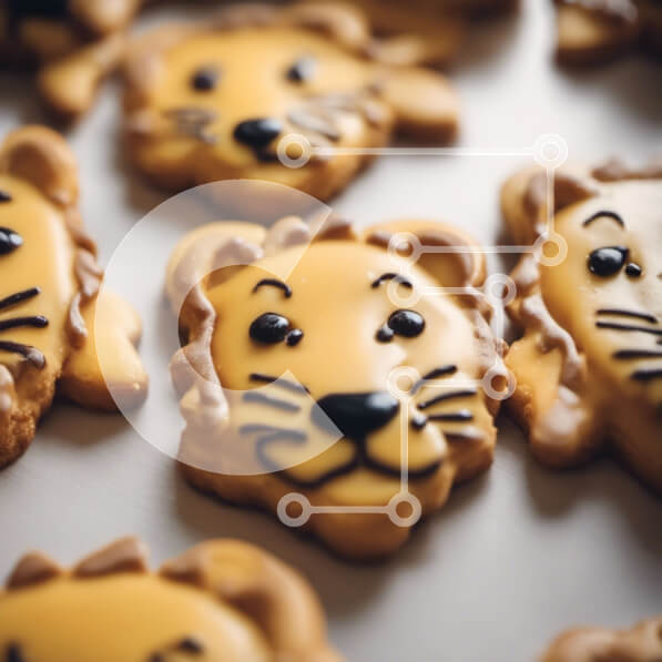 Σετ των 2 Intra Συλλεκτικό Ξύλινο Παζλ Plywood  4mm - Μπισκότα Lion με θέμα τα ζώα Σε Ξύλινο Κουτί - Διαστάσεις: 10x10 cm – 25 κομμάτια