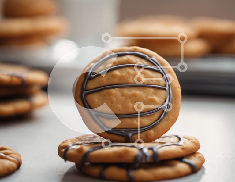 Σετ των 2 Intra Συλλεκτικό Ξύλινο Παζλ Plywood  4mm - Στοίβα από μπισκότα φυστικοβούτυρου με σοκολάτα Σε Ξύλινο Κουτί - Διαστάσεις: 10x10 cm – 25 κομμάτια