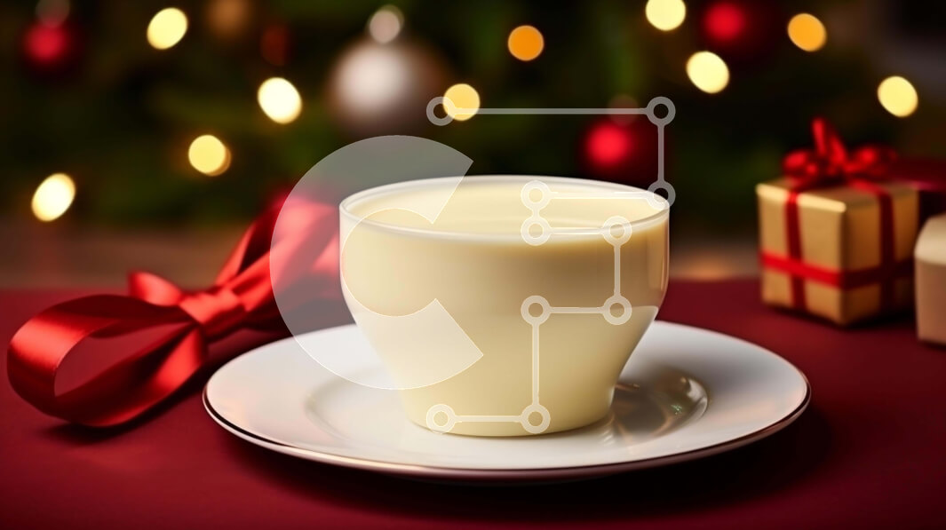 Intra Συλλεκτικό Ξύλινο Παζλ Plywood  4mm - Φλιτζάνι γάλα με σαντιγί και Χριστουγεννιάτικα στολίδια Σε Ξύλινο Κουτί - Διαστάσεις: 10x10 cm – 25 κομμάτια