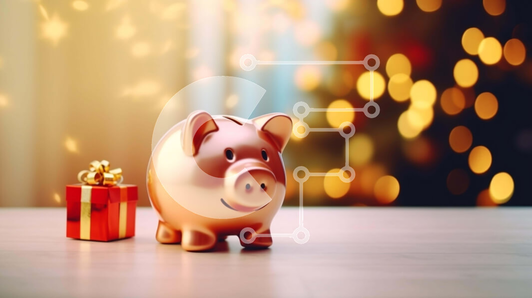 Intra Συλλεκτικό Ξύλινο Παζλ Plywood  4mm - Χρυσός Κουμπαράς και Δώρο για τις γιορτές Σε Ξύλινο Κουτί - Διαστάσεις: 10x10 cm – 25 κομμάτια