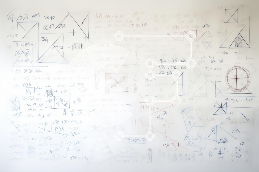 Intra Συλλεκτικό Ξύλινο Παζλ Plywood  4mm - Μαθηματικοί υπολογισμοί σε λευκό πίνακα Σε Ξύλινο Κουτί - Διαστάσεις Puzzle: 10x10 cm – 25 κομμάτια