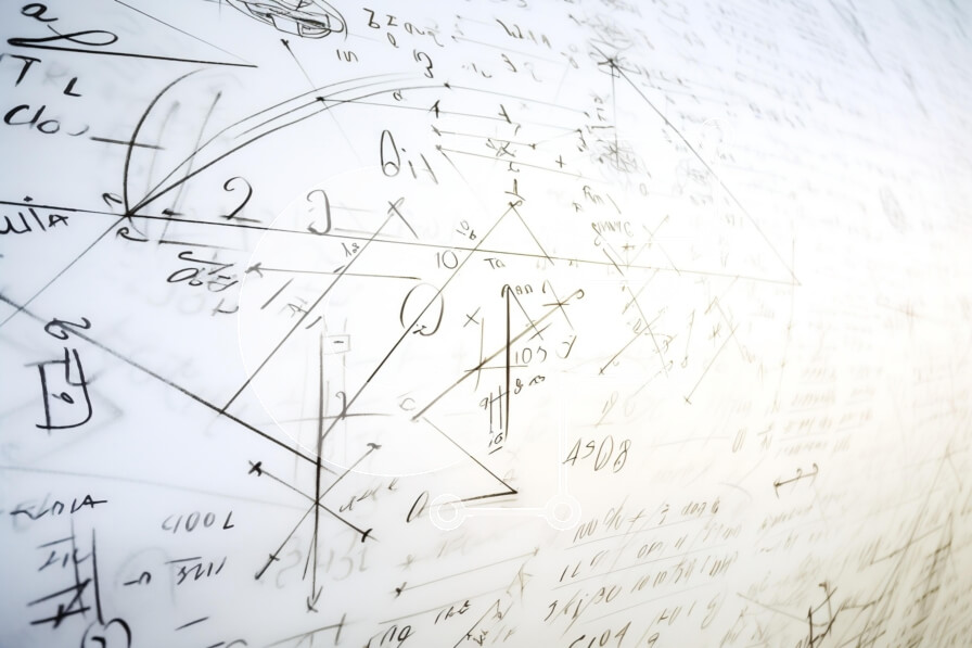 Intra Συλλεκτικό Ξύλινο Παζλ Plywood  4mm - Μαθηματικοί τύποι σε λευκό πίνακα Σε Ξύλινο Κουτί - Διαστάσεις Puzzle: 10x10 cm – 25 κομμάτια