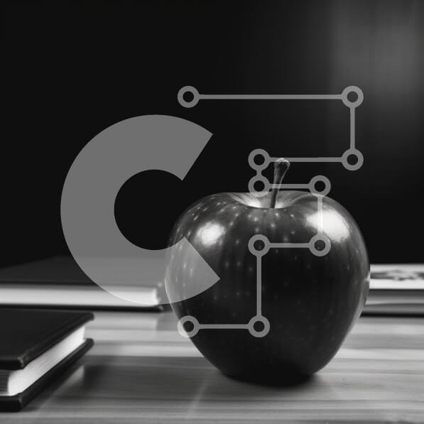 Σετ των 2 Intra Συλλεκτικό Ξύλινο Παζλ Plywood  4mm - Apple σε ξύλινο τραπέζι με βιβλία Σε Ξύλινο Κουτί - Διαστάσεις: 10x10 cm – 25 κομμάτια