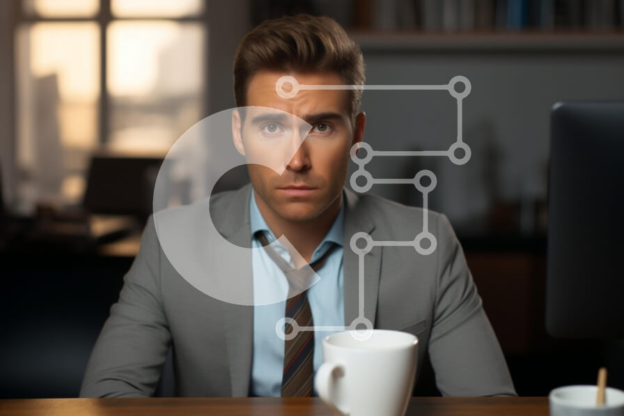 Intra Συλλεκτικό Ξύλινο Παζλ Plywood  4mm - Άτομο που εργάζεται στο γραφείο Σε Ξύλινο Κουτί - Διαστάσεις Puzzle: 10x10 cm – 25 κομμάτια