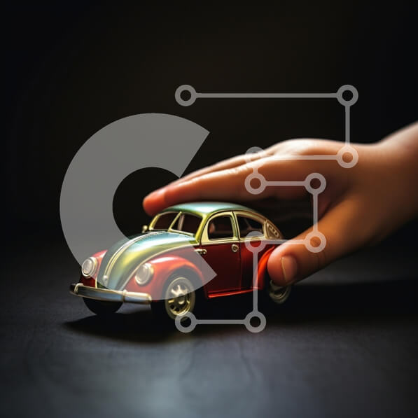 Intra Συλλεκτικό Ξύλινο Παζλ Plywood  4mm - Μικρό αυτοκίνητο παιχνιδιών που κρατιέται στο χέρι Σε Ξύλινο Κουτί - Διαστάσεις: 10x10 cm – 25 κομμάτια