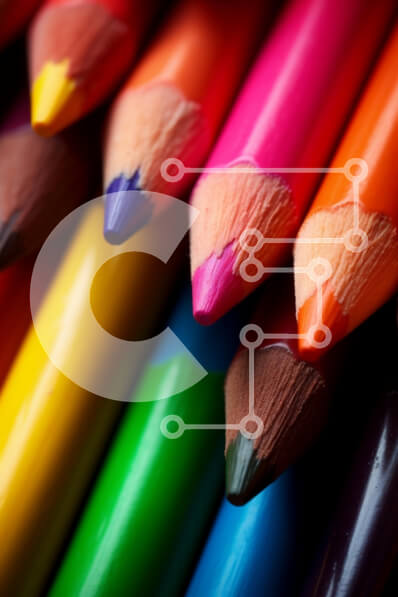 Intra Συλλεκτικό Ξύλινο Παζλ Plywood  4mm - Πολύχρωμα μολύβια και κραγιόνια Σε Ξύλινο Κουτί - Διαστάσεις: 10x10 cm – 25 κομμάτια