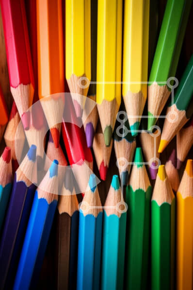 Intra Συλλεκτικό Ξύλινο Παζλ Plywood  4mm - Σύνθεση με πολύχρωμα μολύβια Σε Ξύλινο Κουτί - Διαστάσεις: 10x10 cm – 25 κομμάτια