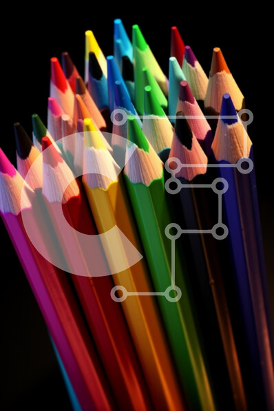 Intra Συλλεκτικό Ξύλινο Παζλ Plywood  4mm - Πολύχρωμα μολύβια τακτοποιημένα Σε Ξύλινο Κουτί - Διαστάσεις: 10x10 cm – 25 κομμάτια