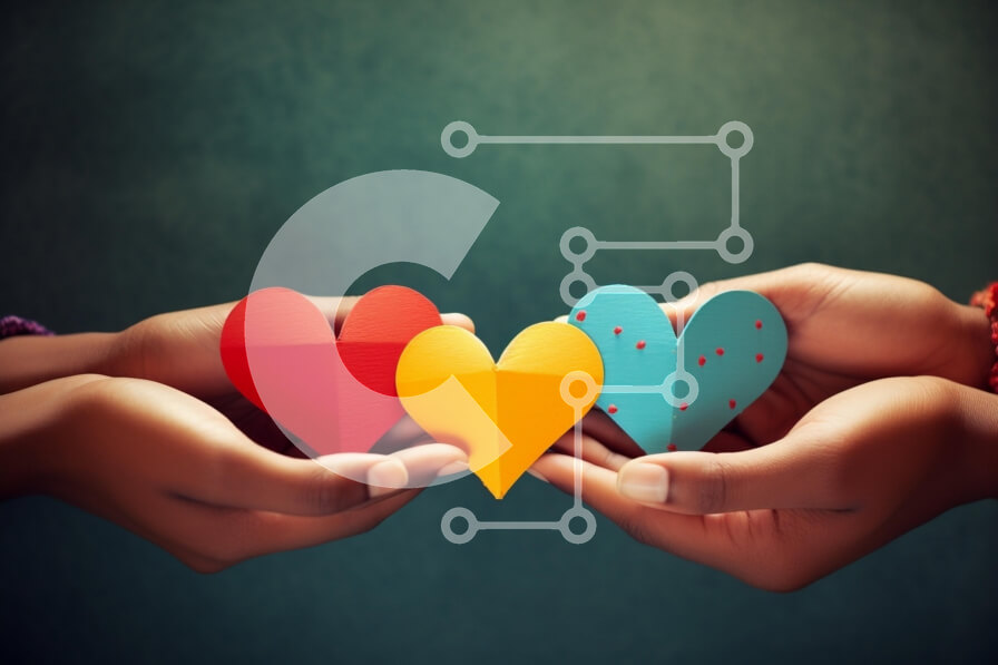 Intra Συλλεκτικό Ξύλινο Παζλ Plywood  4mm - Πολύχρωμα χάρτινα κοψίματα σε σχήμα καρδιάς στα χέρια Σε Ξύλινο Κουτί - Διαστάσεις Puzzle: 10x10 cm – 25 κομμάτια