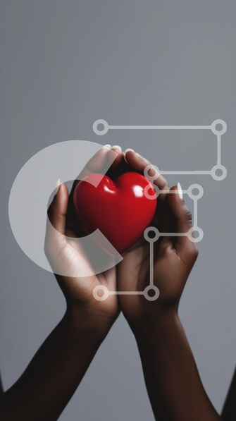 Intra Συλλεκτικό Ξύλινο Παζλ Plywood  4mm - Καρδιά στα χέρια Σε Ξύλινο Κουτί - Διαστάσεις Puzzle: 10x10 cm – 25 κομμάτια