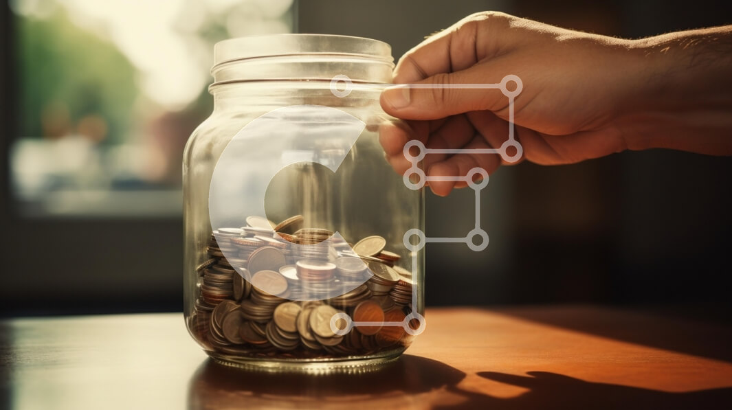 Intra Συλλεκτικό Ξύλινο Παζλ Plywood  4mm - Γυάλινο βάζο γεμάτο νομίσματα Σε Ξύλινο Κουτί - Διαστάσεις Puzzle: 10x10 cm – 25 κομμάτια