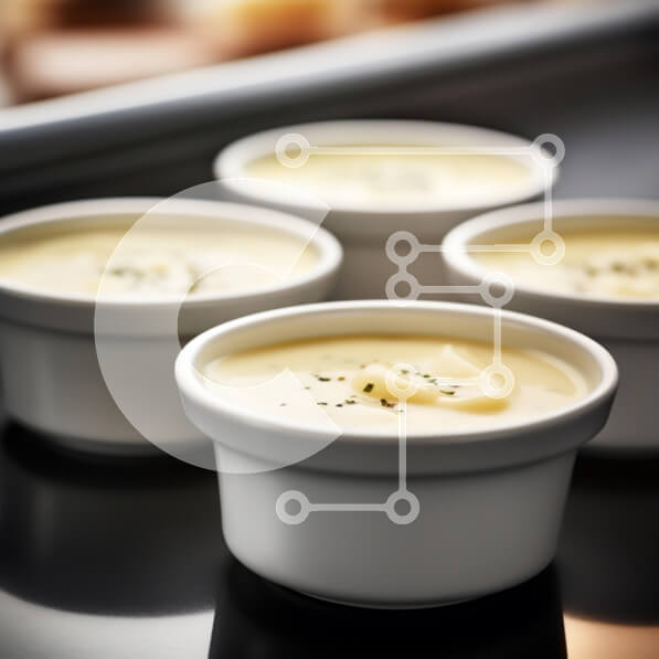 Σετ των 2 Intra Συλλεκτικό Ξύλινο Παζλ Plywood  4mm - Μπολ σούπας και επίδειξη ψωμιού Σε Ξύλινο Κουτί - Διαστάσεις: 10x10 cm – 25 κομμάτια