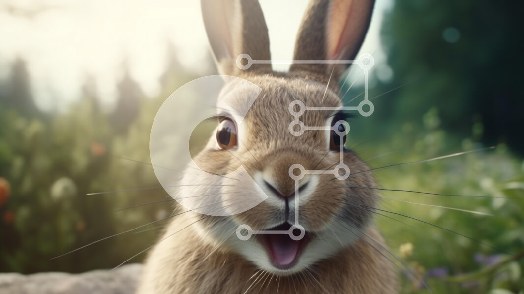 Σετ των 2 Intra Συλλεκτικό Ξύλινο Παζλ Plywood  4mm - Περίεργο κουνέλι στο γρασίδι Σε Ξύλινο Κουτί - Διαστάσεις: 10x10 cm – 25 κομμάτια