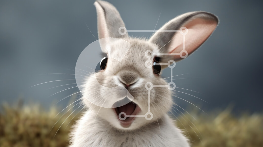 Σετ των 2 Intra Συλλεκτικό Ξύλινο Παζλ Plywood  4mm - Συγκινημένο κουνέλι στο γρασίδι Σε Ξύλινο Κουτί - Διαστάσεις: 10x10 cm – 25 κομμάτια