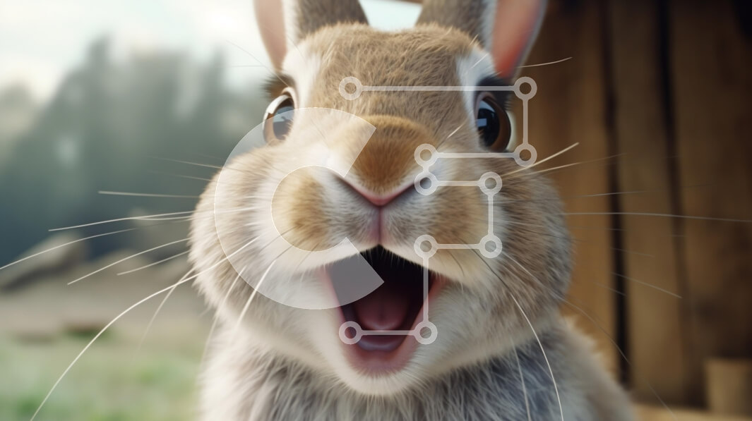 Intra Συλλεκτικό Ξύλινο Παζλ Plywood  4mm - Παιχνιδιάρικο κουνέλι μπροστά από το κτίριο Σε Ξύλινο Κουτί - Διαστάσεις: 10x10 cm – 25 κομμάτια