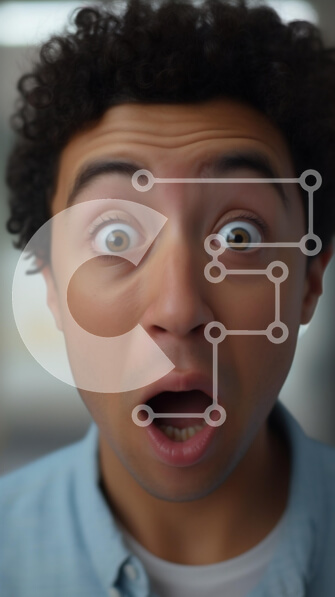 Intra Συλλεκτικό Ξύλινο Παζλ Plywood  4mm - Άνθρωπος που κάνει έκπληκτο πρόσωπο Σε Ξύλινο Κουτί - Διαστάσεις Puzzle: 10x10 cm – 25 κομμάτια