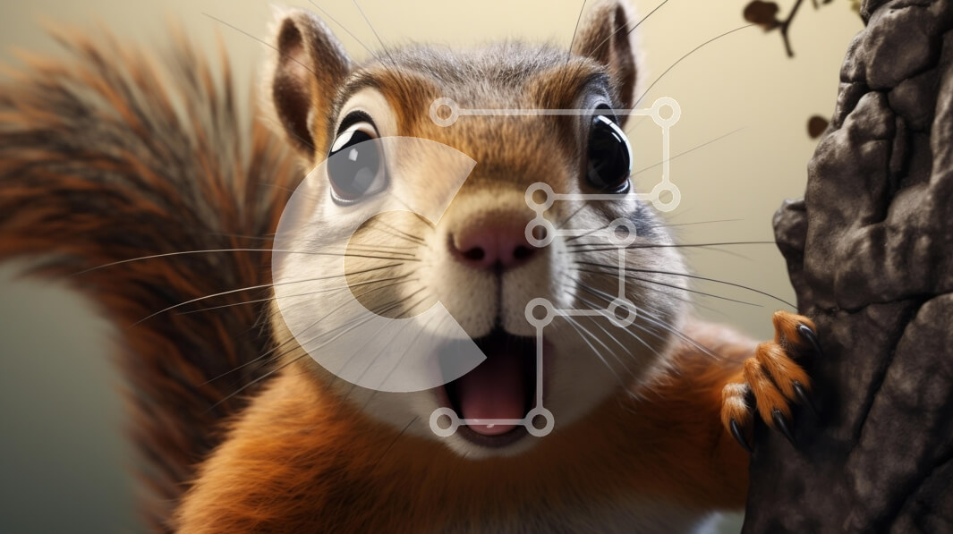 Σετ των 2 Intra Συλλεκτικό Ξύλινο Παζλ Plywood  4mm - Cartoon Squirrel από το Oak Tree Σε Ξύλινο Κουτί - Διαστάσεις: 10x10 cm – 25 κομμάτια