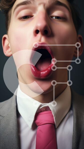 Intra Συλλεκτικό Ξύλινο Παζλ Plywood  4mm - Νεαρός άνδρας με ροζ γραβάτα Σε Ξύλινο Κουτί - Διαστάσεις Puzzle: 10x10 cm – 25 κομμάτια