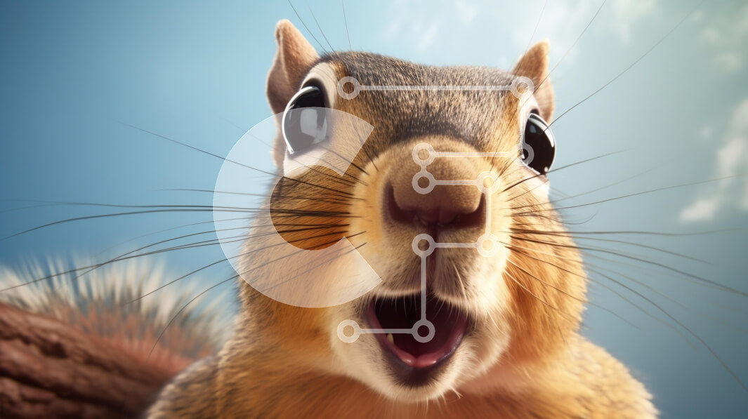 Intra Συλλεκτικό Ξύλινο Παζλ Plywood  4mm - Κινούμενα σχέδια Σκίουρος με ανοιχτό στόμα Σε Ξύλινο Κουτί - Διαστάσεις: 10x10 cm – 25 κομμάτια