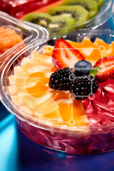 Σετ των 2 Intra Συλλεκτικό Ξύλινο Παζλ Plywood  4mm - Πολύχρωμη σειρά από επιδόρπια και φρέσκα φρούτα Σε Ξύλινο Κουτί - Διαστάσεις: 10x10 cm – 25 κομμάτια