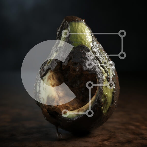 Σετ των 2 Intra Συλλεκτικό Ξύλινο Παζλ Plywood  4mm - Μισοφαγωμένο αβοκάντο καλυμμένο με σοκολάτα Σε Ξύλινο Κουτί - Διαστάσεις: 10x10 cm – 25 κομμάτια