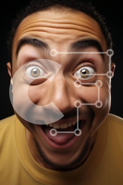 Intra Συλλεκτικό Ξύλινο Παζλ Plywood  4mm - Χαμογελαστός άνθρωπος με χαρούμενη έκφραση Σε Ξύλινο Κουτί - Διαστάσεις Puzzle: 10x10 cm – 25 κομμάτια